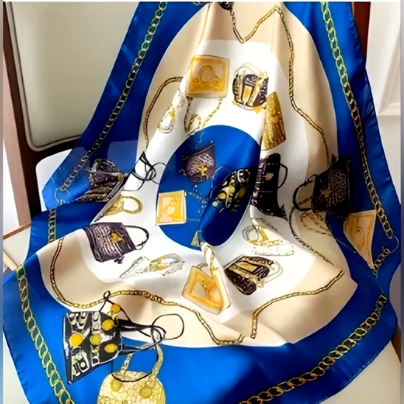 NEW Paisley Print Satin Scarf - Multiple Colors - Picture 2 of 8